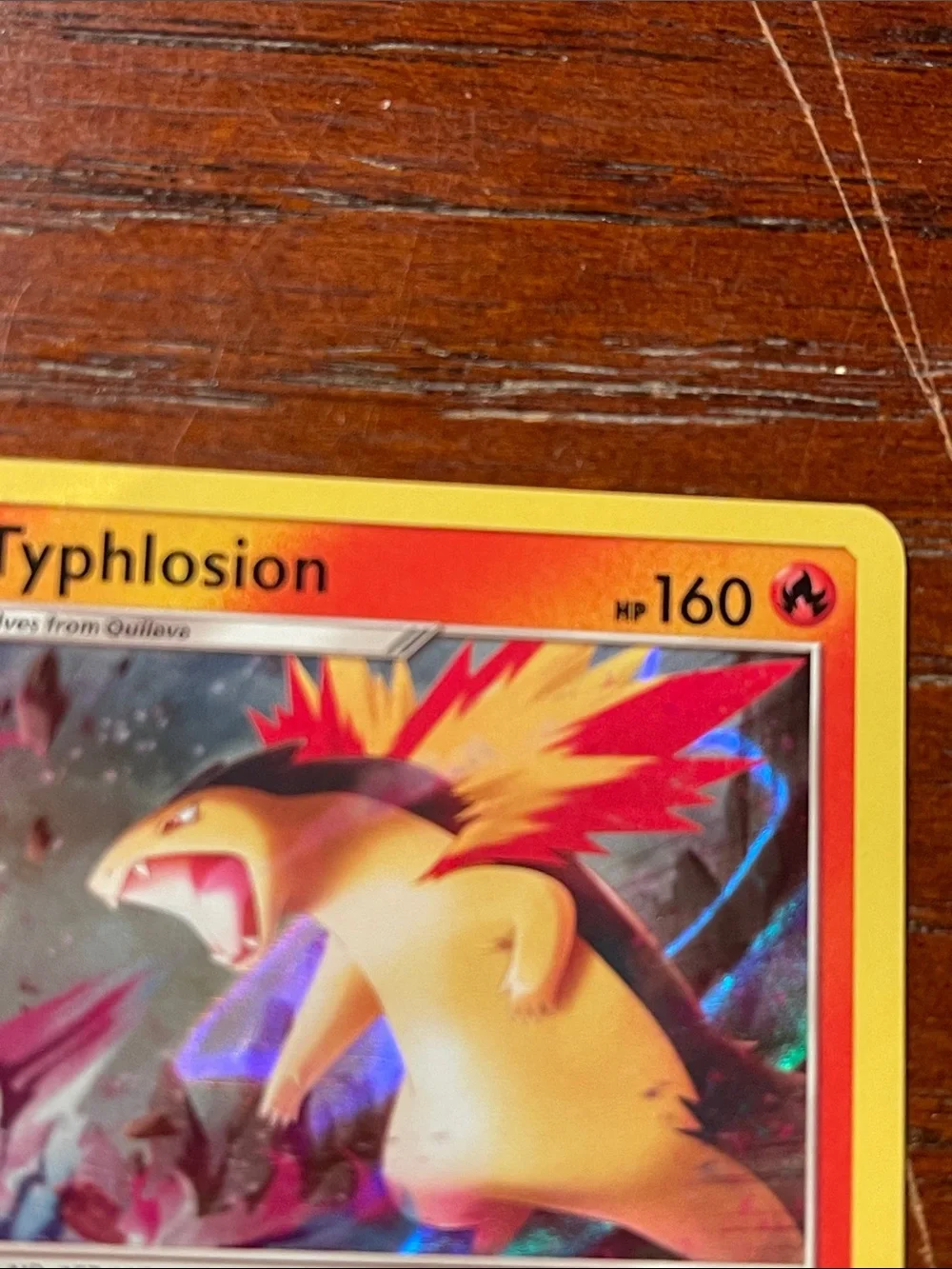 Pokemon Typhlosion Holo Red Yellow Orange